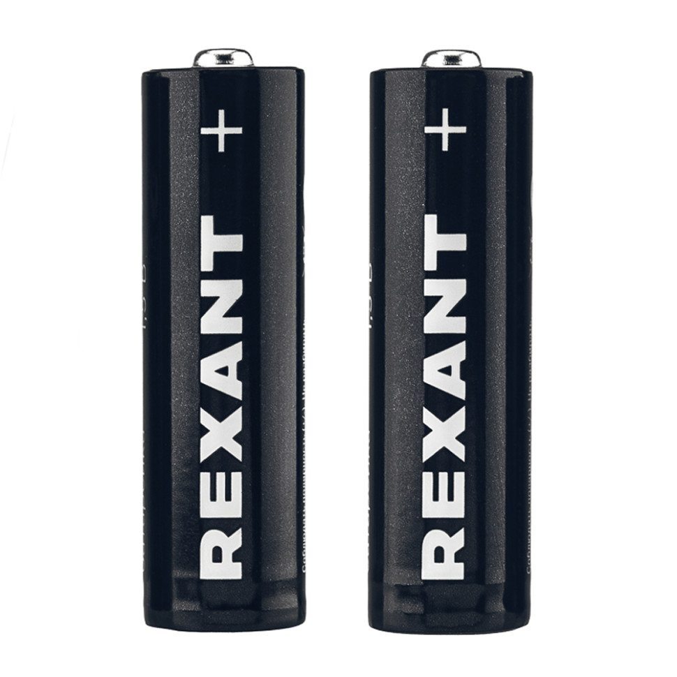 Элемент питания REXANT AA/LR6 пальчиковая, алкалиновая 1,5В блистер 2 шт.