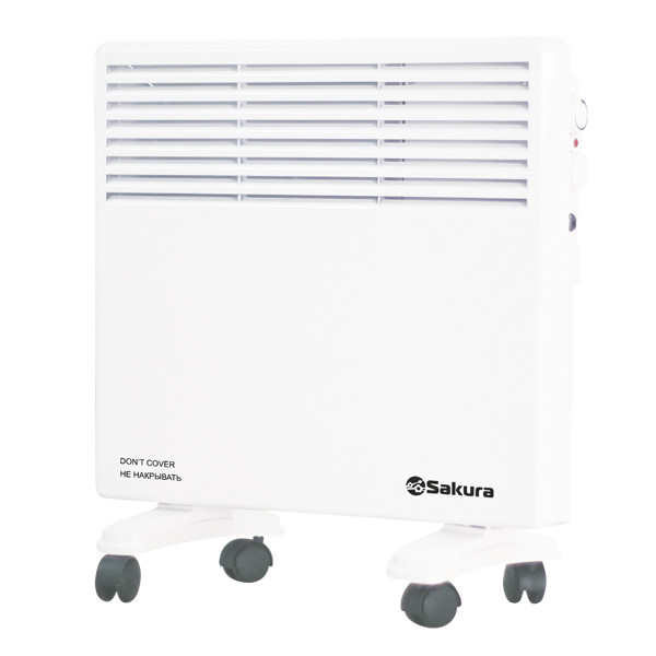 Конвектор SAKURA SA-0650W 1200Вт, настенное/напольное крепление, Х-образный алюминиевый н