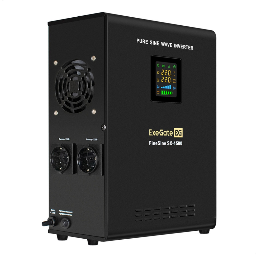 Источник бесперебойного питания ExeGate FineSine SX-1500 24В (инвертор, синус, для котла, настенный)