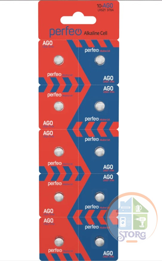 Элемент питания Perfeo LR521/10BL Alkaline Cell 379A AG0