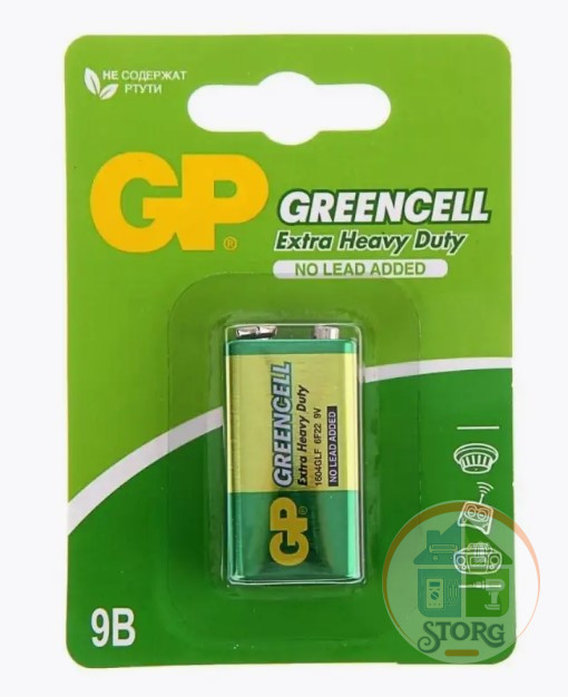 Элемент питания GP 6F22/1BL Greencell (10)