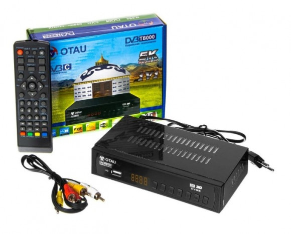 Цифровая приставка HD OTAU T8000 DVB-T2  ( Мощный процессор, дисплей,МЕТАЛ корпус,HD 1080p)