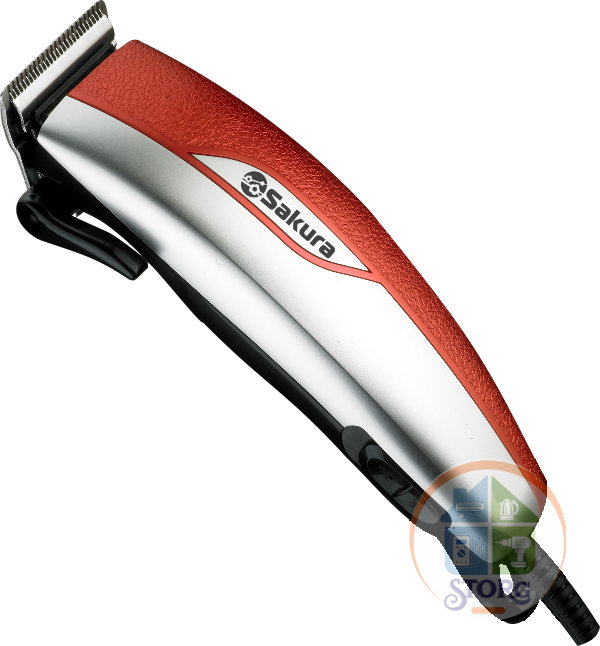 Машинка для стрижки SAKURA SA-5106R работа от сети 220-240 В,  4 насадки (3, 6, 9 и 12 мм), улучшенн