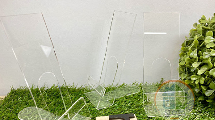 Подставка для телефона с ценником внизу 160x60 mm (clear)