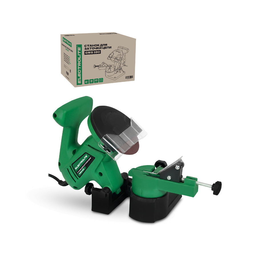 Станок для заточки цепи ELECTROLITE GWS 180, 180Вт, 7100об./мин, посад. диаметр 10мм