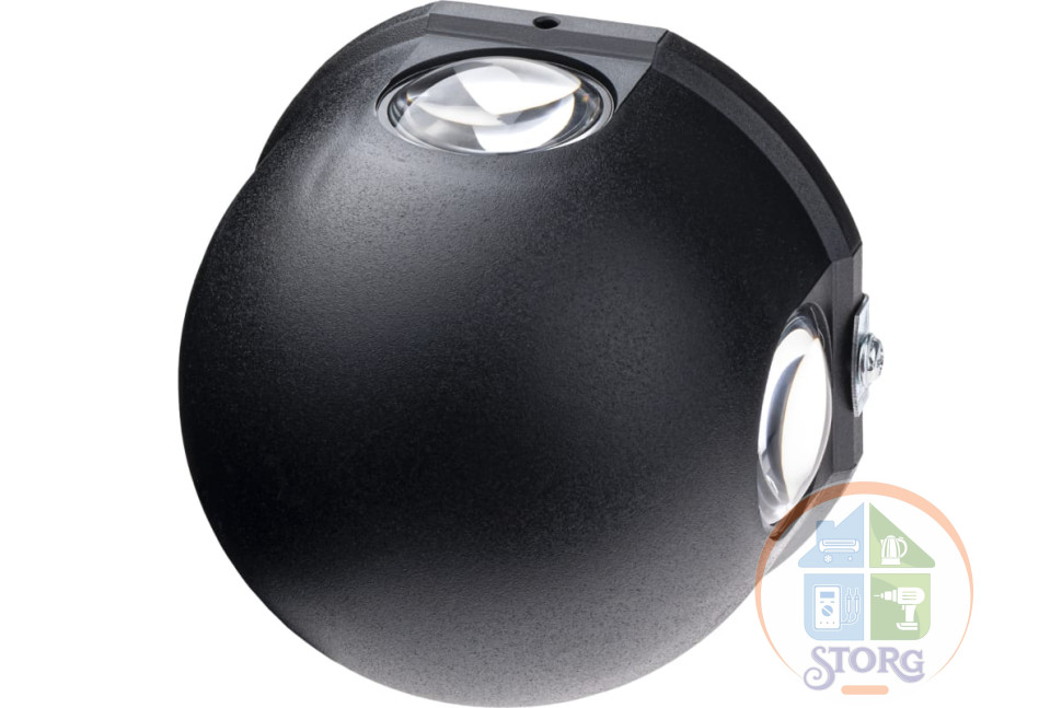 Светильник настенный накладной NUOVO LED 103x103x77 4Вт, 4200К IP 54 черный 4 луча 24791 7 duwi