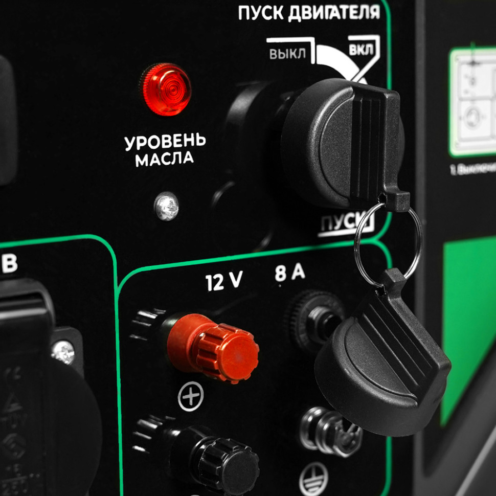 Генератор дизельный Electrolite 11000DE (8.5/9.5кВт, 220В, 1фаза, 4-такт., 1цил., бак 25л, эл.старт)