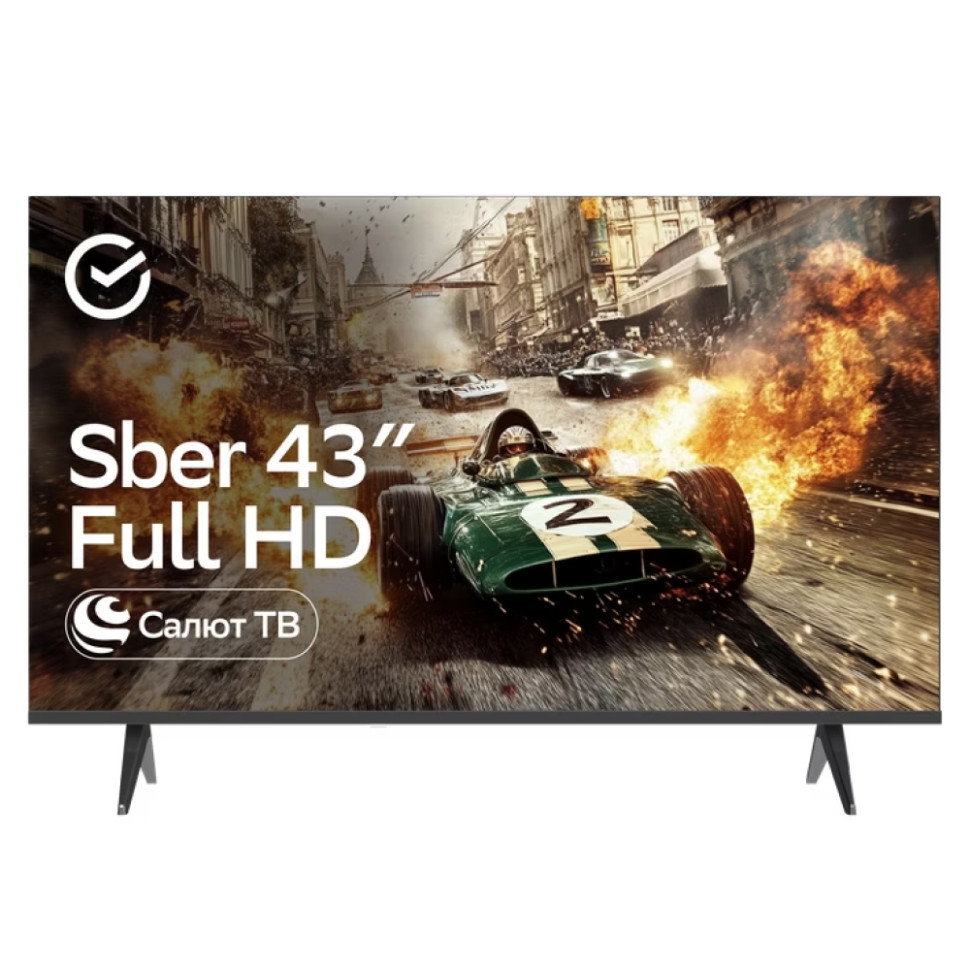 43" Телевизор Sber SDX-43F2124 (109см) Full HD (1920х1080) 60Гц Smart TV (Салют ТВ) 1.5ГБ/8ГБ Черный 43" Телевизор Sber SDX-43F2124 (109см) Full HD (1920х1080) 60Гц Smart TV (Салют ТВ) 1.5ГБ/8ГБ Черный