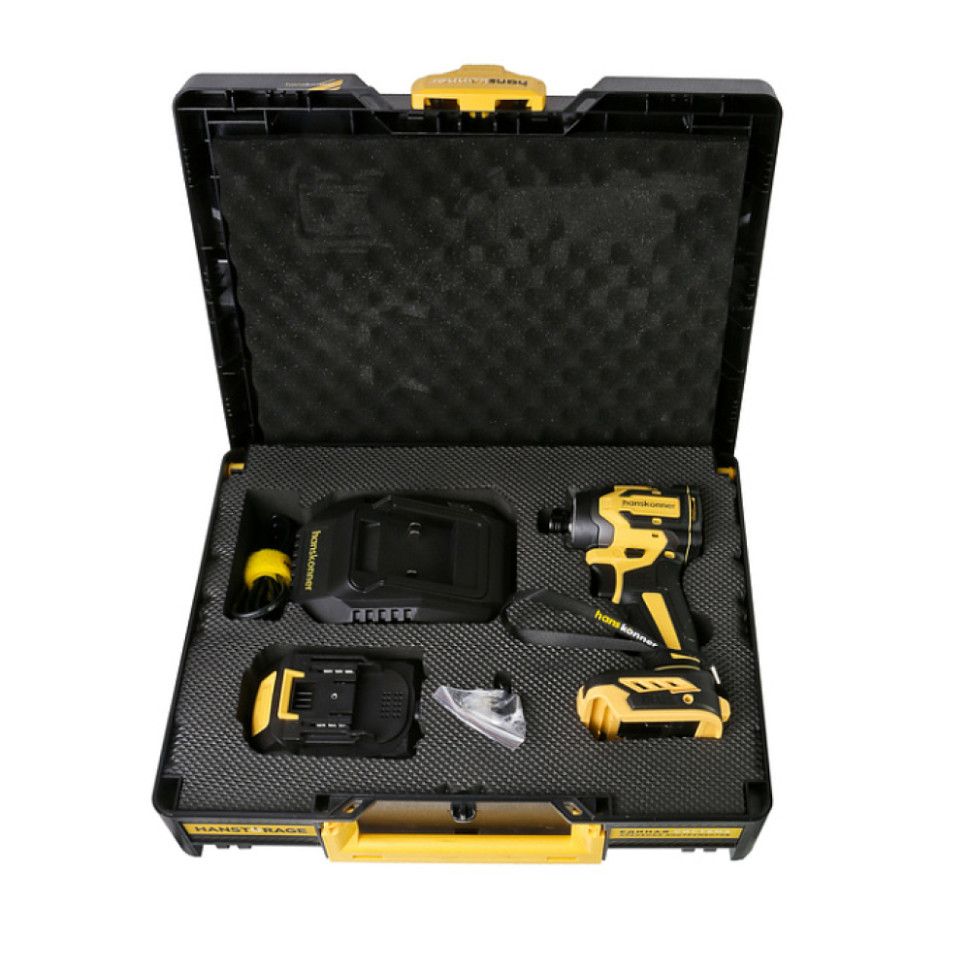 Винтоверт ударный бесщеточный Hanskonner HCD20280BLC PLATINUM, 18В, 280Нм, 1/4", 4Ач, кейс