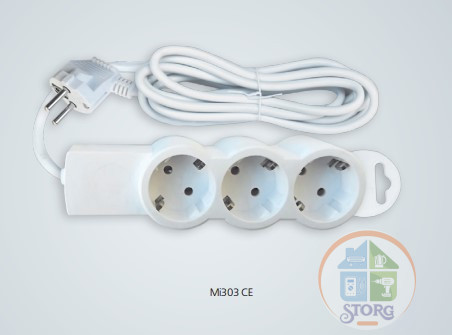 Сетевой удлинитель Mi303 CE 3*1.00мм 4,5м, Спутник