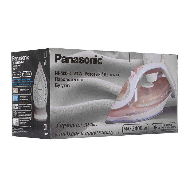Утюг PANASONIC NI-M333TVTW ( Розовый; Мощность 2400Вт; Керамическая подошва)