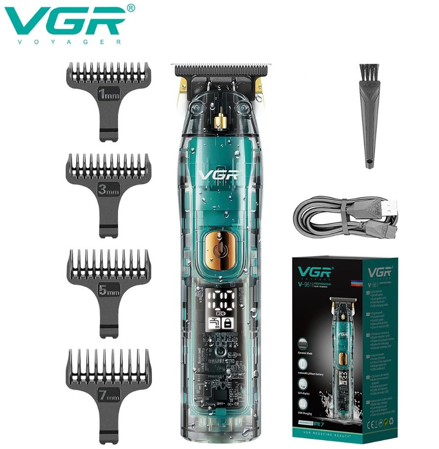 Машинка для стрижки / триммер для волос и бороды VGR V-961 Professional 180 Min, IPX 7 waterproof