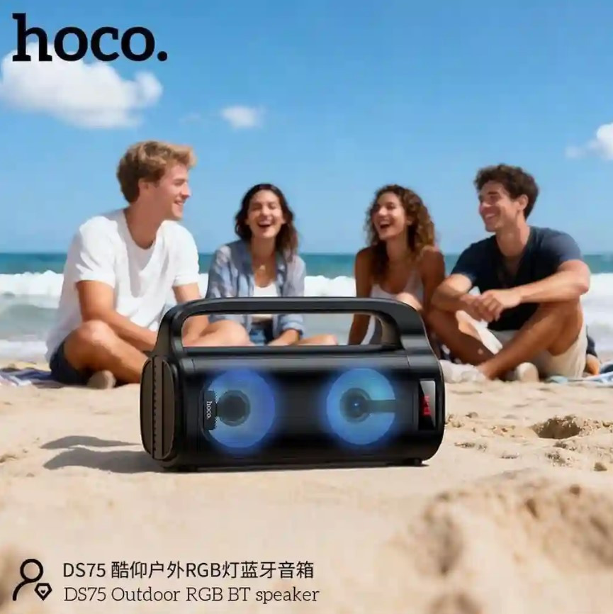 Портативная колонка HOCO DS75 Outdoor RGB BT speaker (черный)