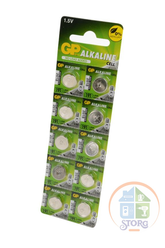 Элемент питания GP Alkaline cell 191-C10 AG8 BL10 ОРИГИНАЛ