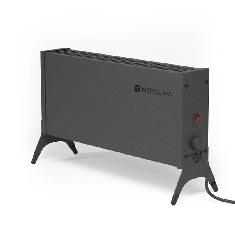 Конвектор электрический Neoclima Nano 1000B Черный, 1000 Вт, 15 м2, термостат
