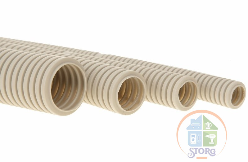 Труба гофрированная из ПВХ PROconnect, с зондом, O20 мм, бухта 100 м/уп.