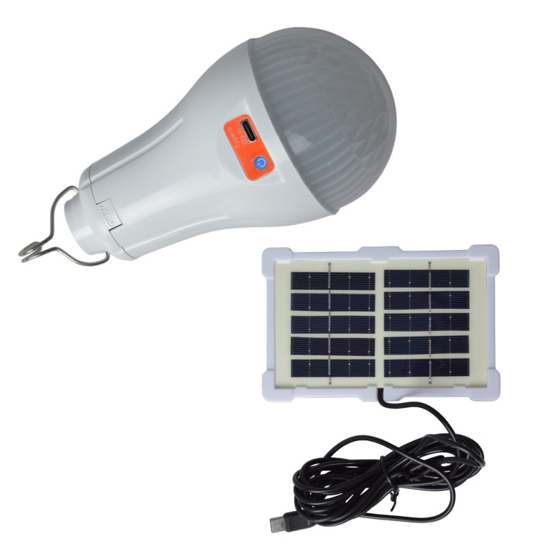 Светодиодный кемпинговый фонарь SPARTUM с солнечной панелью 1200mAh 5V Type-C