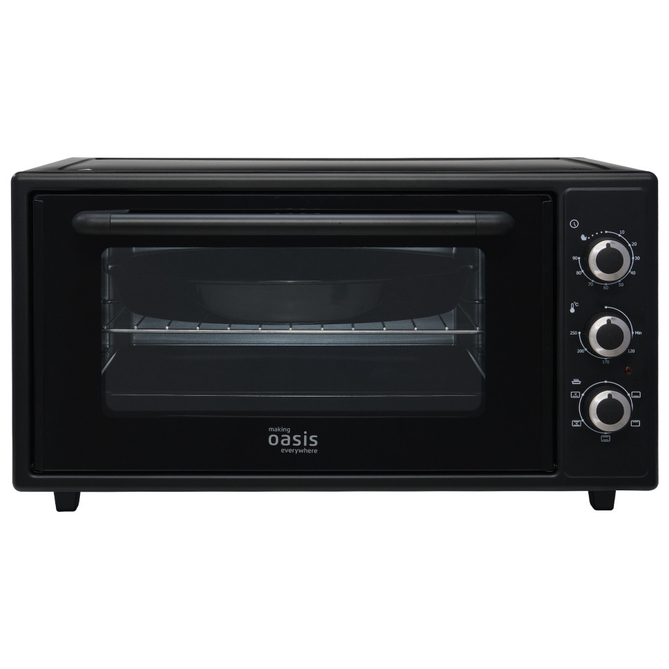 Духовой шкаф OASIS everywhere M-50CB2, Черный, 50л, 1600Вт, Конвекция, 5 реж., 2-е стекло, 50-250 °С