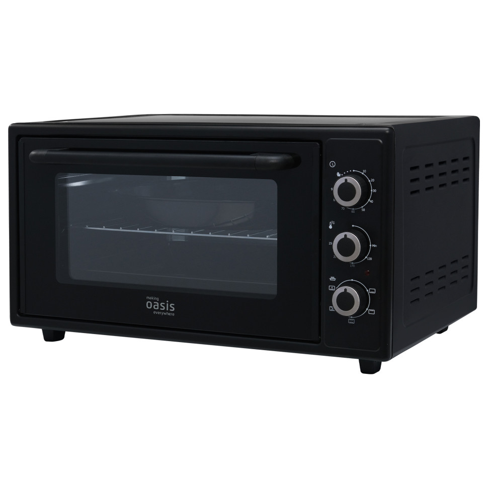 Духовой шкаф OASIS everywhere M-50CB2, Черный, 50л, 1600Вт, Конвекция, 5 реж., 2-е стекло, 50-250 °С