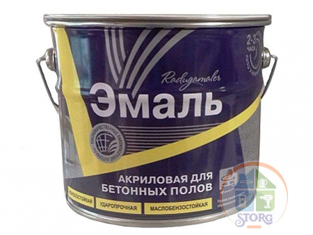 Эмаль акриловая для бетонных полов ЧЕРНАЯ 6 кг