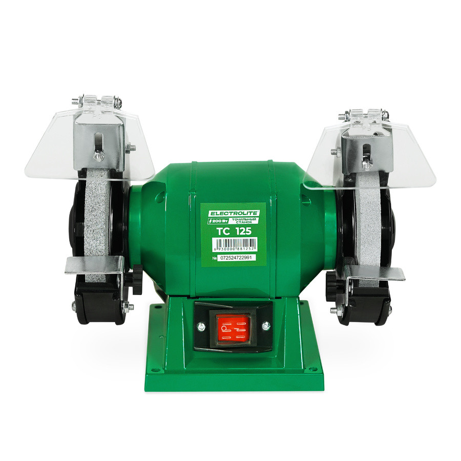 Станок точильный ELECTROLITE ТС 125, 200Вт, 2950об./мин., круг 16мм, защита экрана