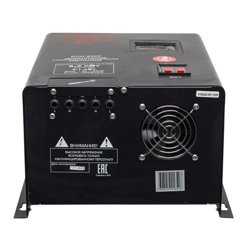 Стабилизатор напряжения релейный Ресанта СПН- 8300, (настенный,8300Вт,90-260В,1-фаз.,0.36х0.29х0.45) Стабилизатор напряжения релейный Ресанта СПН- 8300, (настенный,8300Вт,90-260В,1-фаз.,0.36х0.29х0.45)