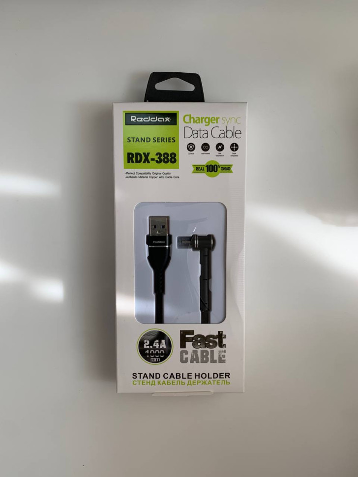 USB кабель Reddax RDX-388 microUSB в тканевой оплетке (black)