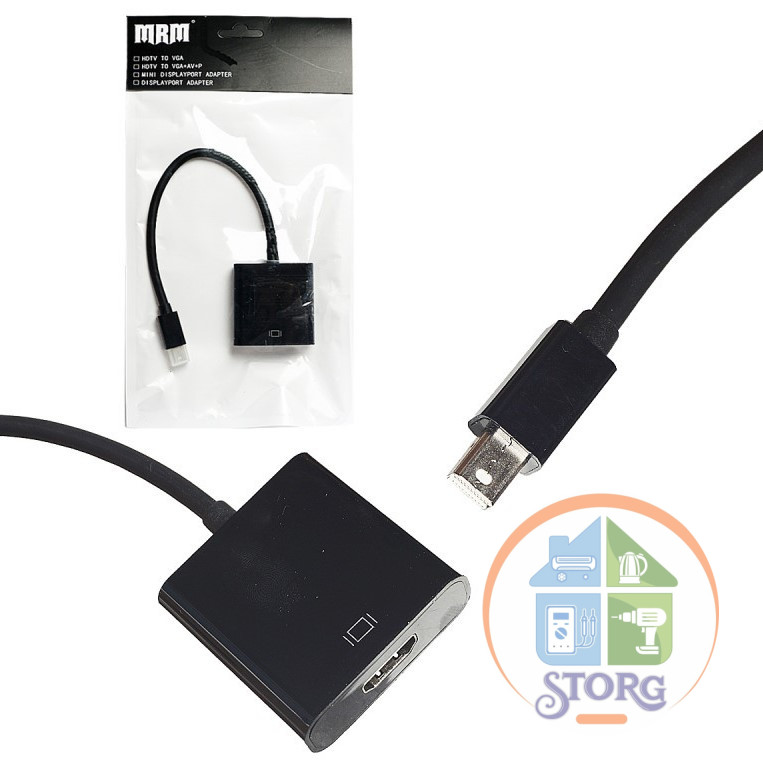 Адаптер mini HDMI DP (M) to HDMI (F) 25см black ( мини HDMI на HDMI)