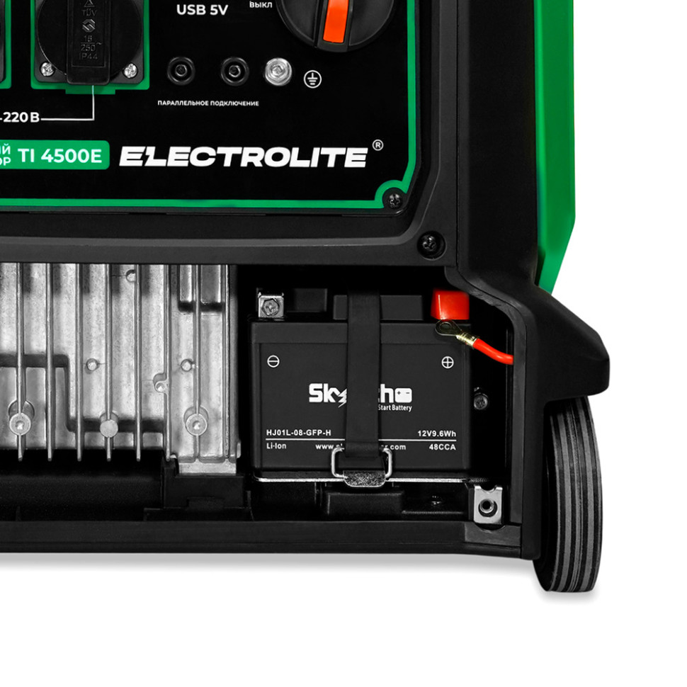 Генератор бензиновый инверторный Electrolite TI 4500E (4,2–4,5кВт, 220В, эл.старт, бак 11л, 4х-такт) Генератор бензиновый инверторный Electrolite TI 4500E (4,2–4,5кВт, 220В, эл.старт, бак 11л, 4х-такт)
