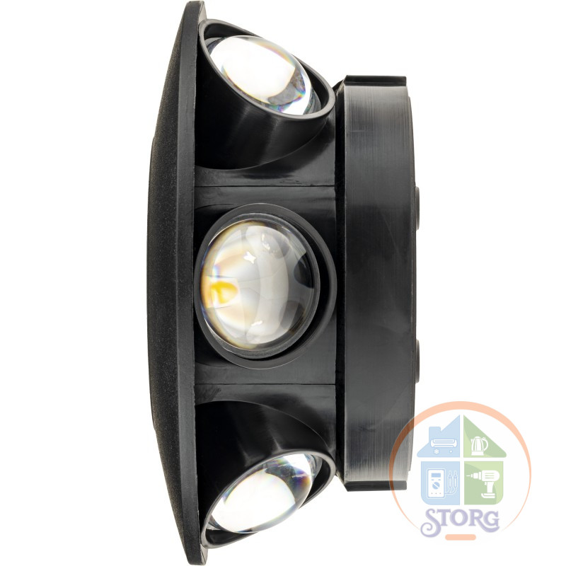 Светильник настенный накладной NUOVO LED 118x118x53 8Вт, 4200К IP 54 черный 6 лучей 24793 1 duwi