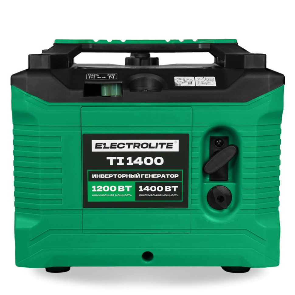 Генератор бензиновый инверторный Electrolite TI 1400 (1200/1400Вт,220В,4-такт.,бак 4.5л, медн., AVR)