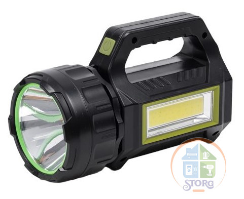 Ручной фонарь прожектор OSL LED 20w + COB ИСКРА T95 Солнечная батарея, Встроенный PowerBank