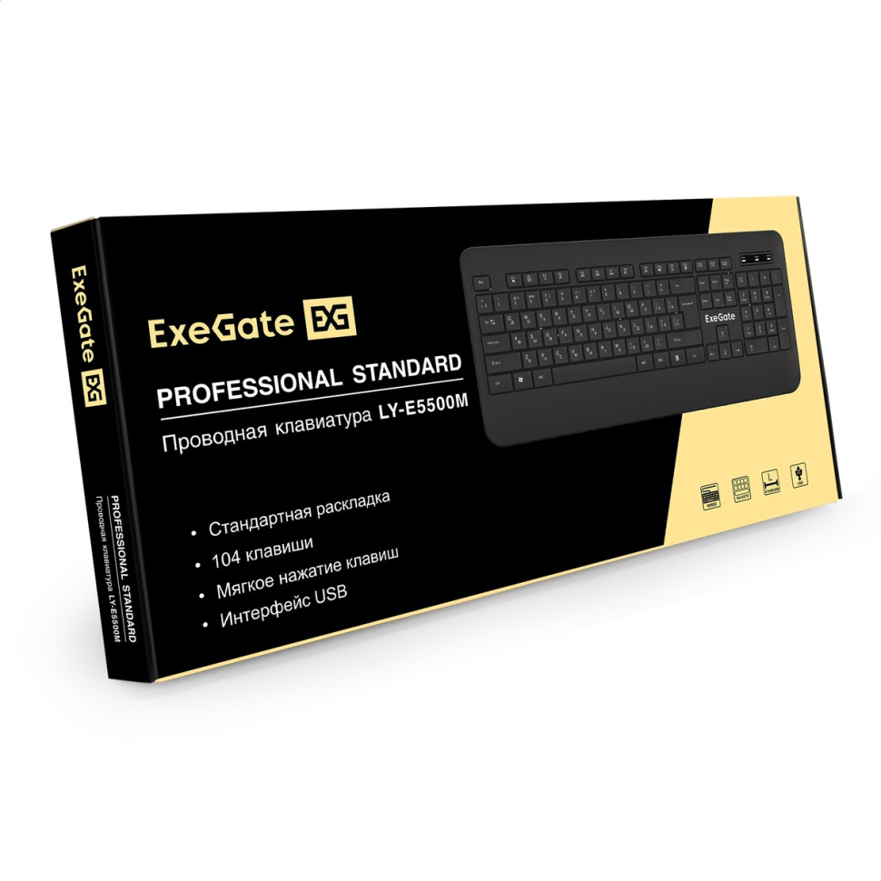 Клавиатура ExeGate Professional Standard LY-E5500M проводная, USB, Черный