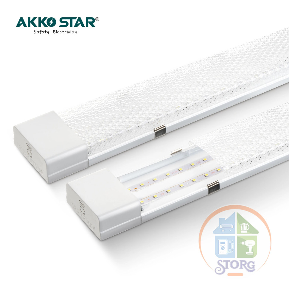Светильник линейный светодиодный СПО AKKOSTAR T12-18W/900lm призма (6500K) 600мм