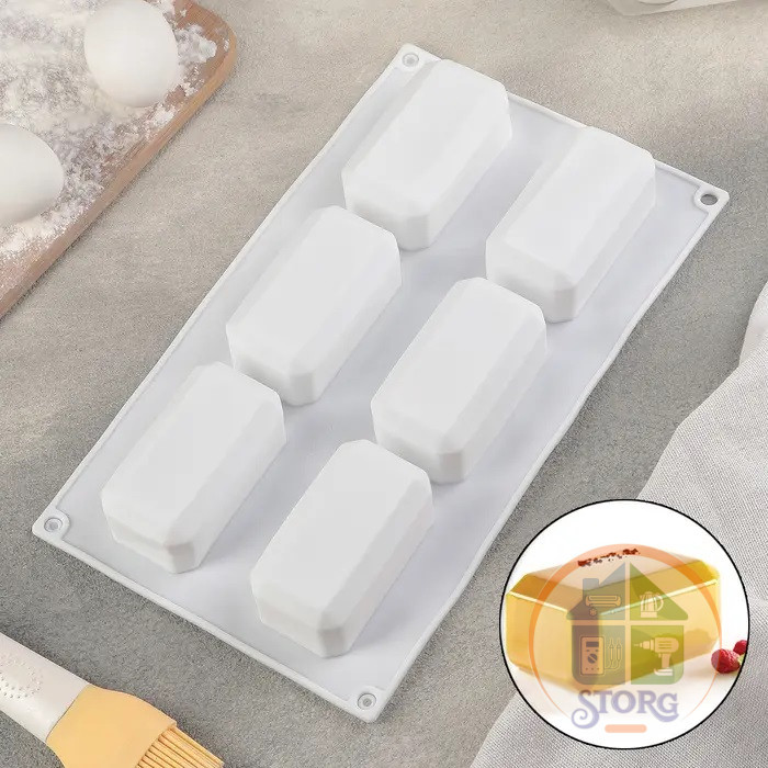 Форма силиконовая 2625 "Слиток" 6-ти 29,5*17 см