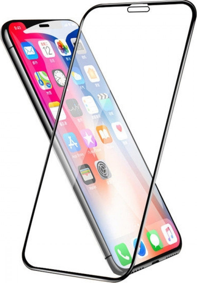 Защитное стекло 5D for для Apple iPhone XS MAX в Техпакете Black