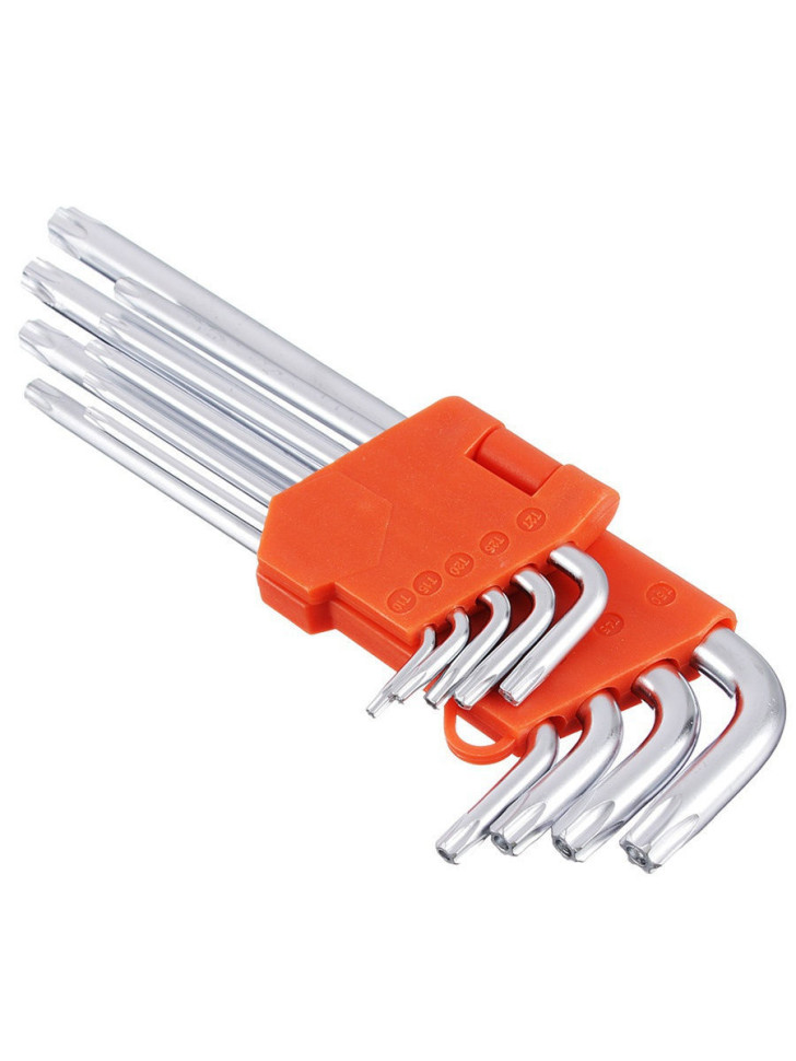 Набор ключей TORX-профиль ЕРМАК, 9 предметов, 75х3мм-170х9мм Набор ключей TORX-профиль ЕРМАК, 9 предметов, 75х3мм-170х9мм