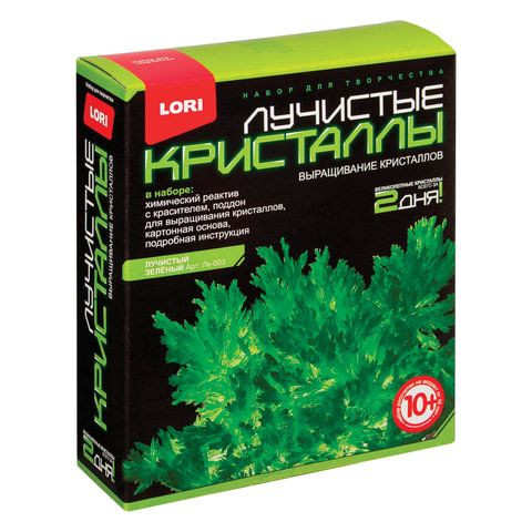 Набор для изготовления лучистых кристаллов LORI "ЗЕЛЕНЫЙ КРИСТАЛЛ" (Лк-003) (1/15)