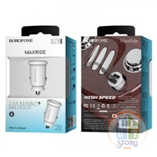 АЗУ Borofone  BZ8  5V/2,1A 2USB MaxRide {White}