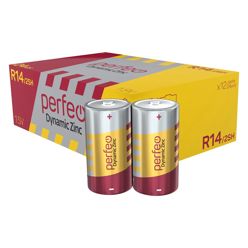 Элемент питания Perfeo R14/2SH Dynamic Zinc