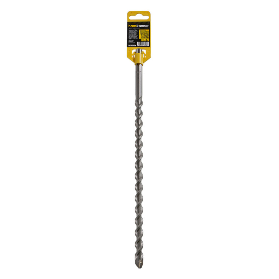 Бур SDS+ Hanskonner H9019-F12-310, 12×310 мм, плоский резец, U-спираль, HIGH SPEED
