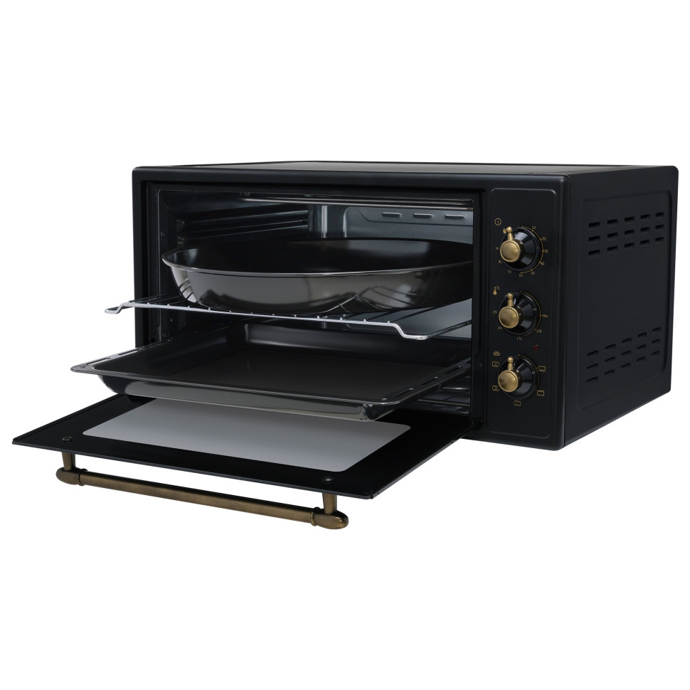 Духовой шкаф OASIS everywhere M-50CRB1, Черный, 50л, 1600Вт, Конвекция, 5 реж., 50-250 °С, таймер