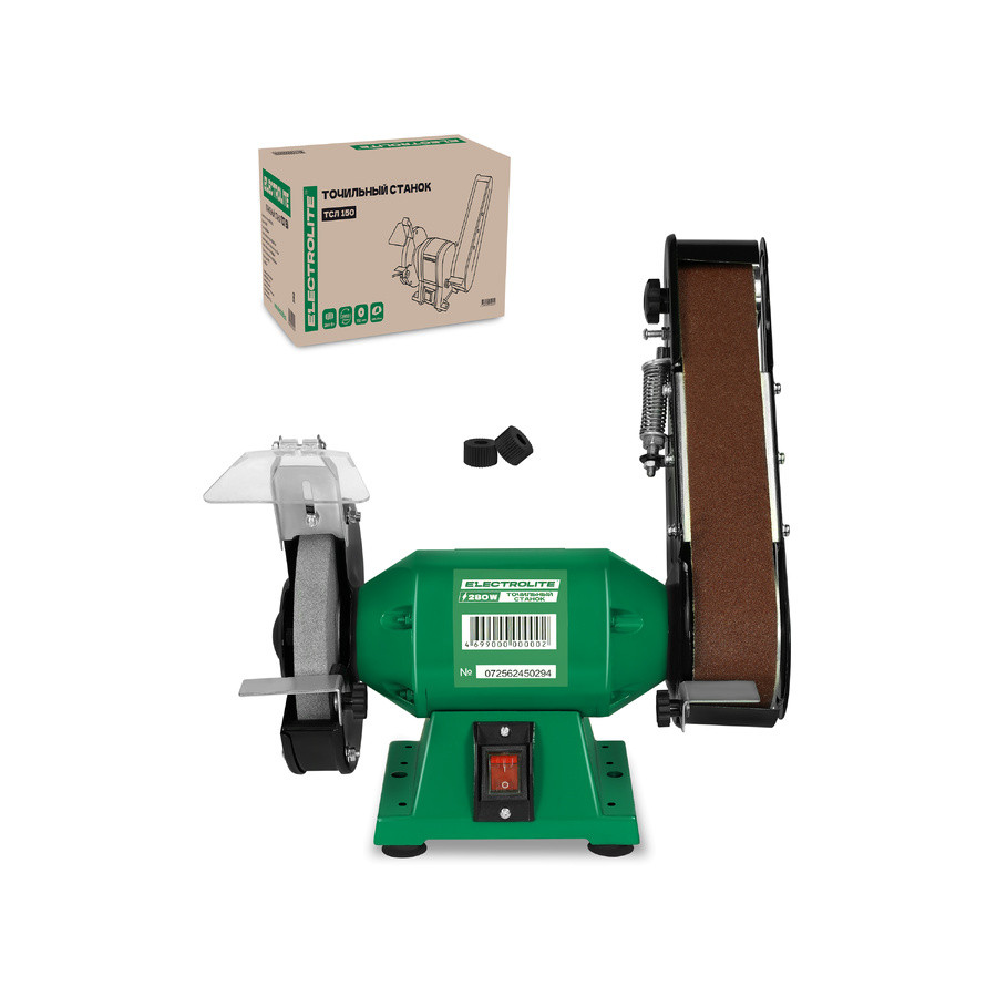 Станок точильный ELECTROLITE ТСЛ 150, ленточ. точило, абразив. круг, 280Вт, 2950об./мин Станок точильный ELECTROLITE ТСЛ 150, ленточ. точило, абразив. круг, 280Вт, 2950об./мин