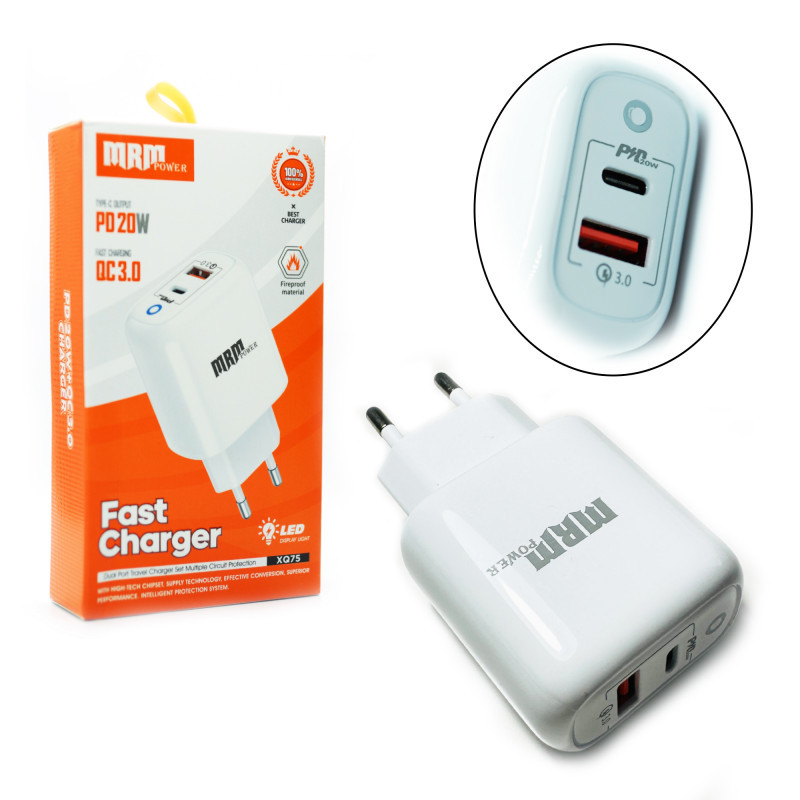 СЗУ MRM XQ75 PD 20W + QC3.0 White