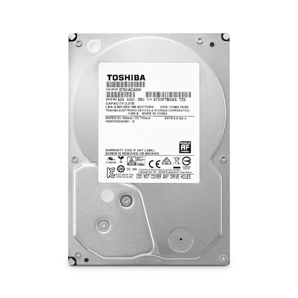 Внутренний диск HDD 3.5" Toshiba 2 ТБ DT01ACA200 (DT01ACA200) 7200 об/мин ( Germany )