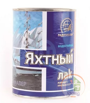 Лак яхтный бесцветный глянец 0,9 л Радуга MaLer