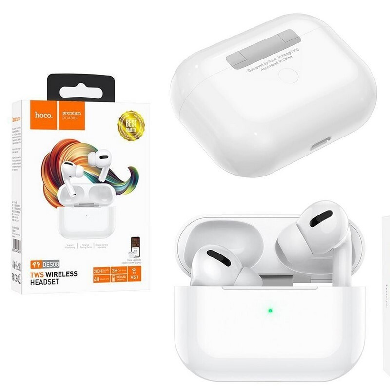 Наушники bluetooth A.Pods PRO HOCO DES08 Original series TWS, white Наушники bluetooth A.Pods PRO HOCO DES08 Original series TWS, white
