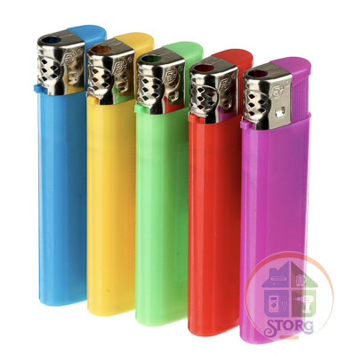 Зажигалка пьезо FLAMECLUB, 8x2x1cм, 5 цветов, серия Р-02, арт.17704