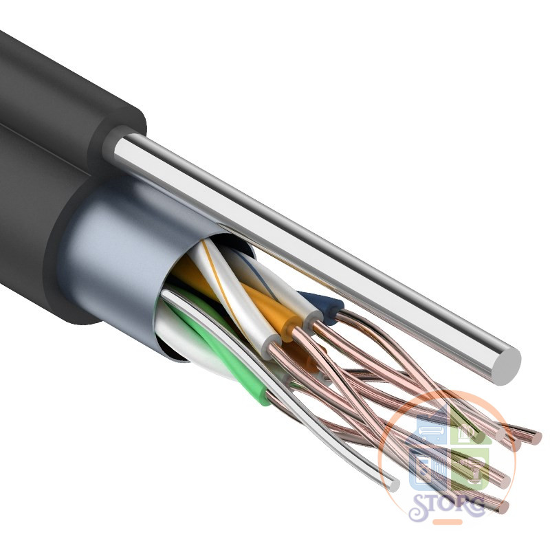 Кабель витая пара U/UTP, CAT 5e, ZH нг(А)-HF, 4PR, 24AWG, INDOOR, SOLID, оранжевый, 305 м, REXANT