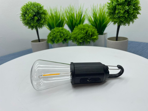 Кемпиговый фонарь светильник ИСКРА IR-914 Акб 5 часов , карабин , 3 режима свечения